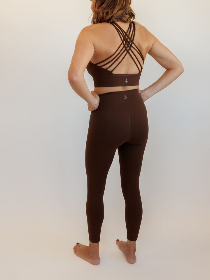 Mocha Brown "Mia" Luxe and Lift High Rise Leggings