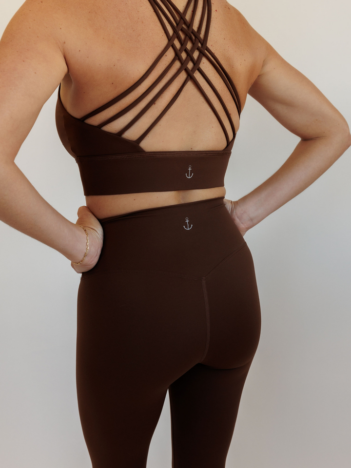 Mocha Brown "Mia" Luxe and Lift High Rise Leggings