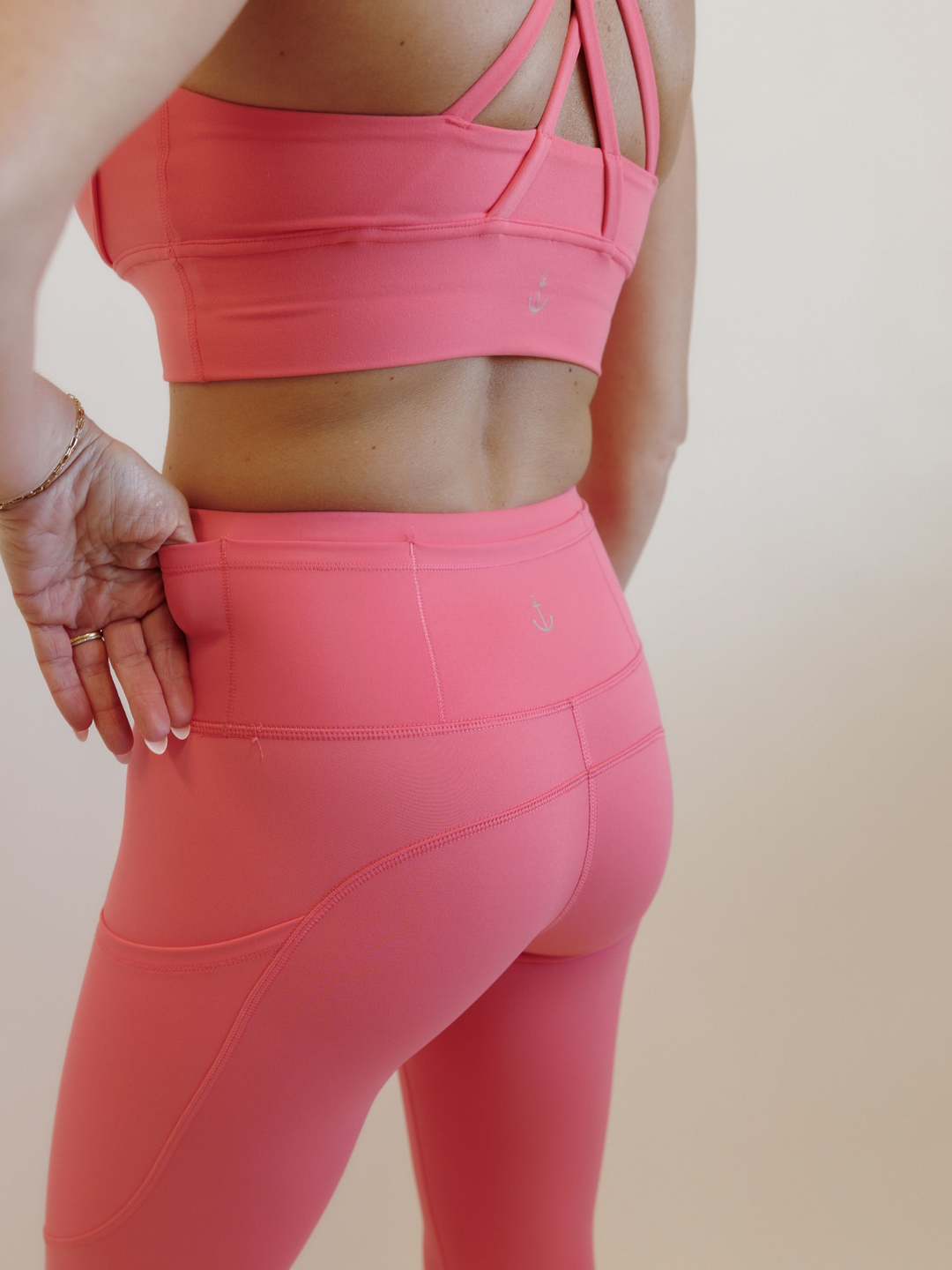 Cherry Blossom Pink "Lena" High Rise Pocket Leggings