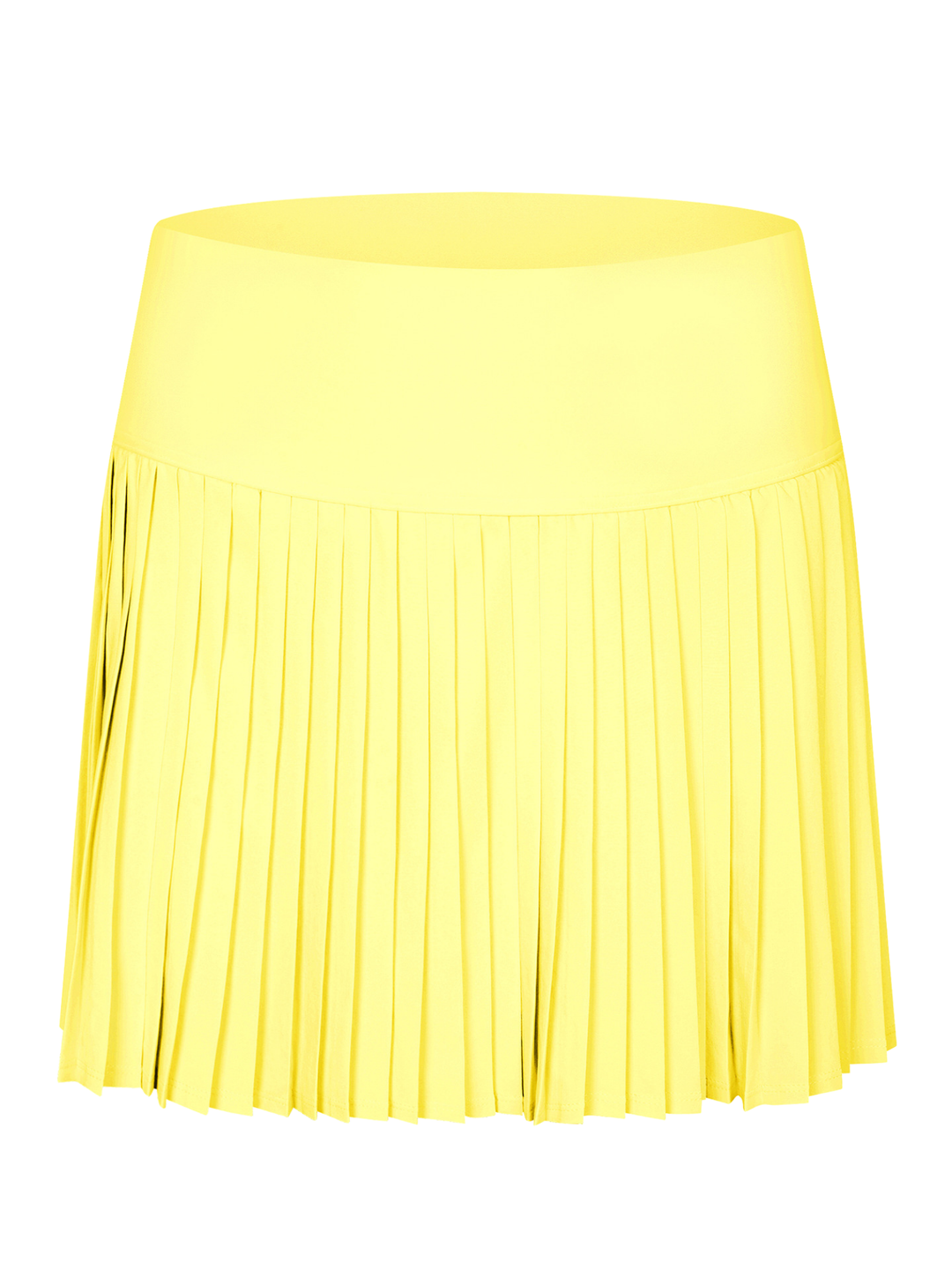 Sunbeam Yellow "Maddie" Full Pleat Active Skirt with Pockets in Shorts Liner