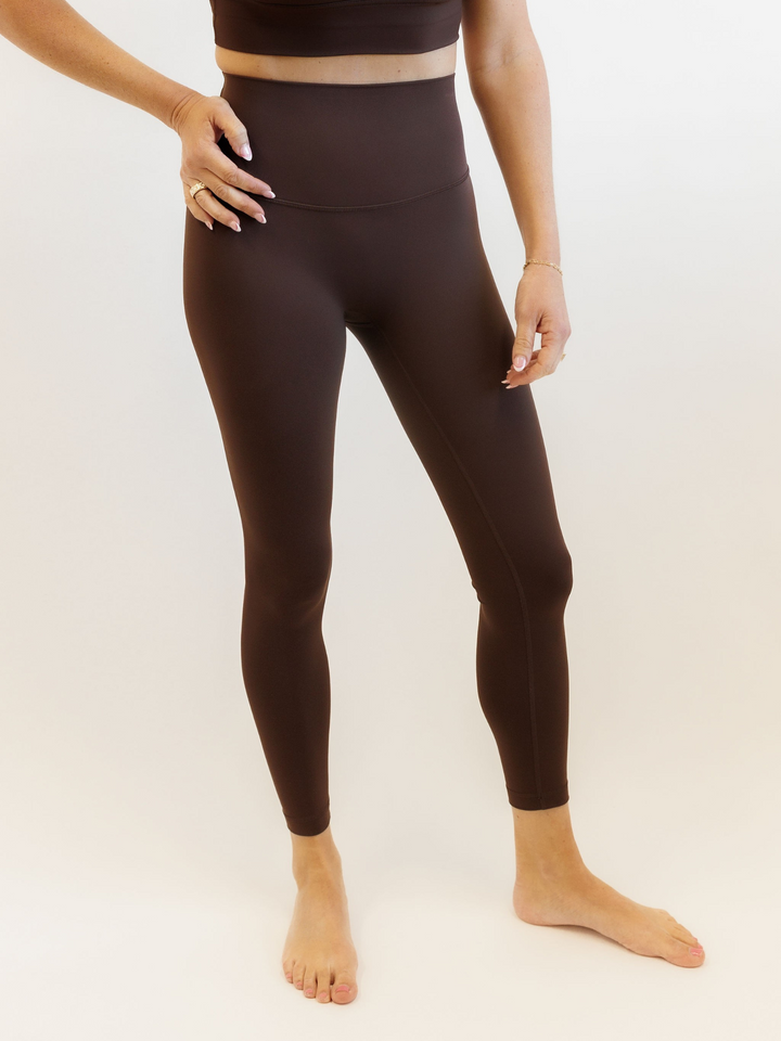 Espresso Brown "Mia" Luxe and Lift High Rise Leggings