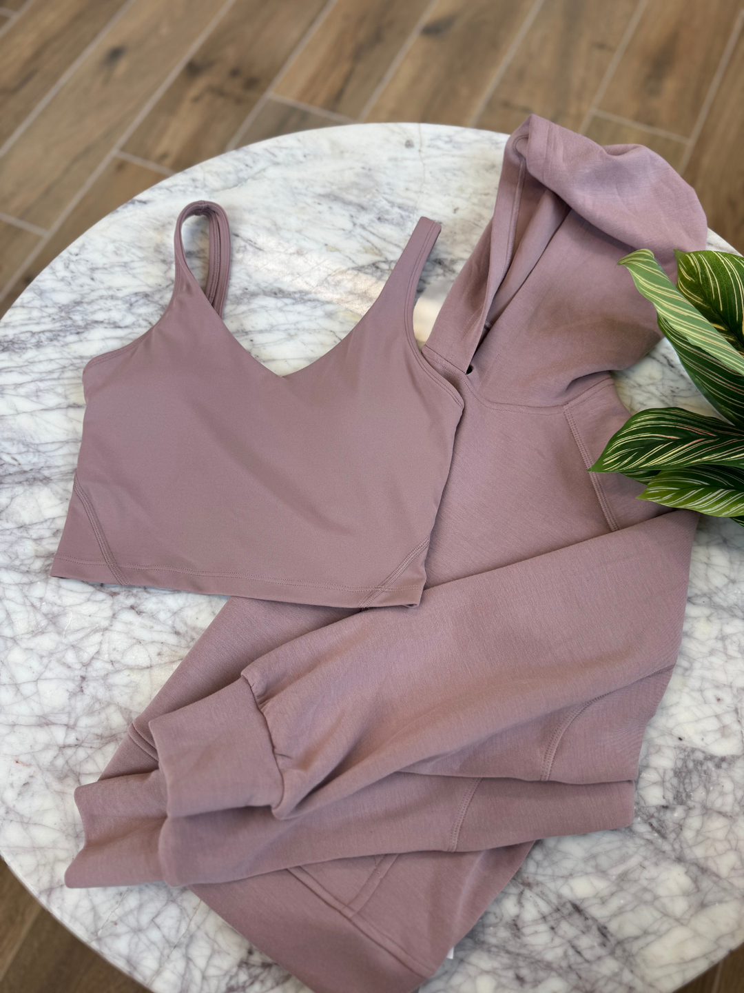 Dust Pink Arabelle Longline Bra with Maggie Pullover