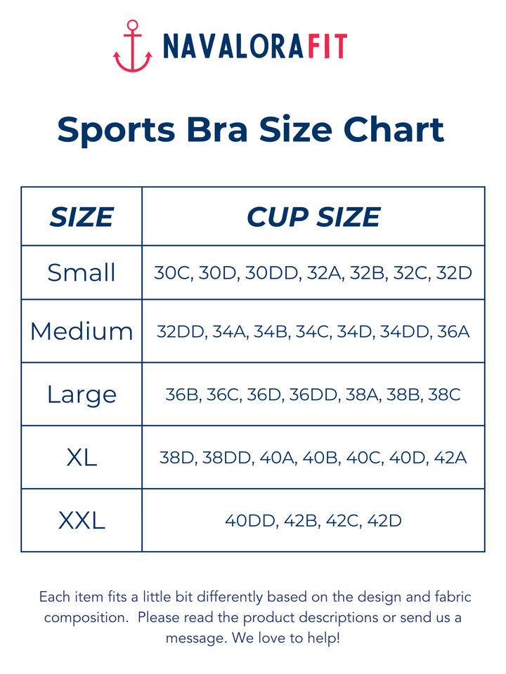 Navalora Fit Bra Size Chart