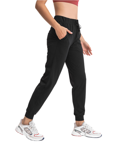 Navalora Fit Black Everyday Joggers Side View