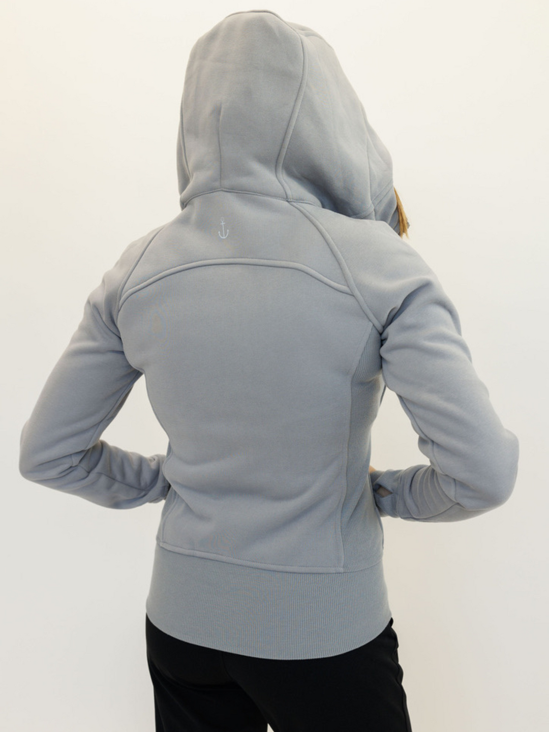 Light Gray "Rachel" Fleece Lined Full Zip Hoodie