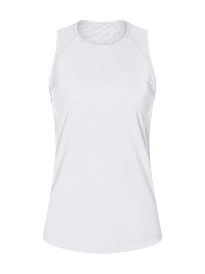 White "Kinsley" Quick Dry Mesh Tank