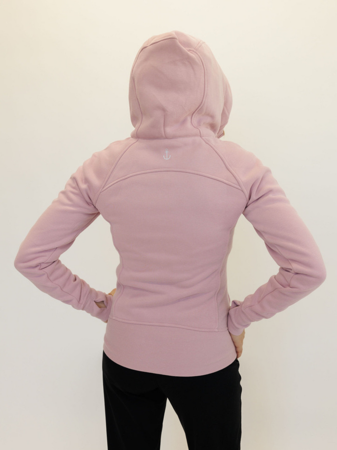 Mauve Pink "Rachel" Fleece Lined Full Zip Hoodie