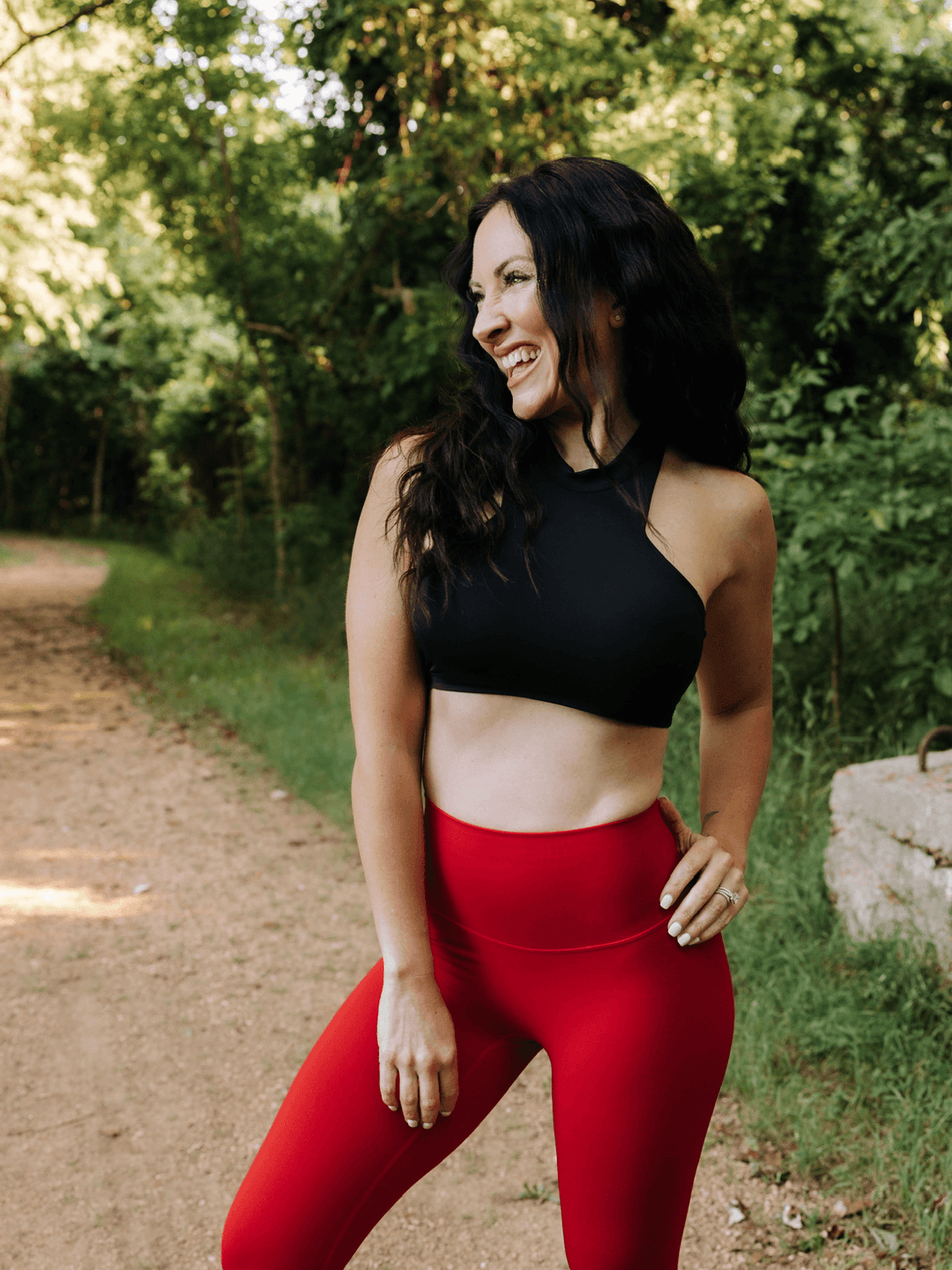 True Red "Mia" High Rise Second Skin Comfort Leggings