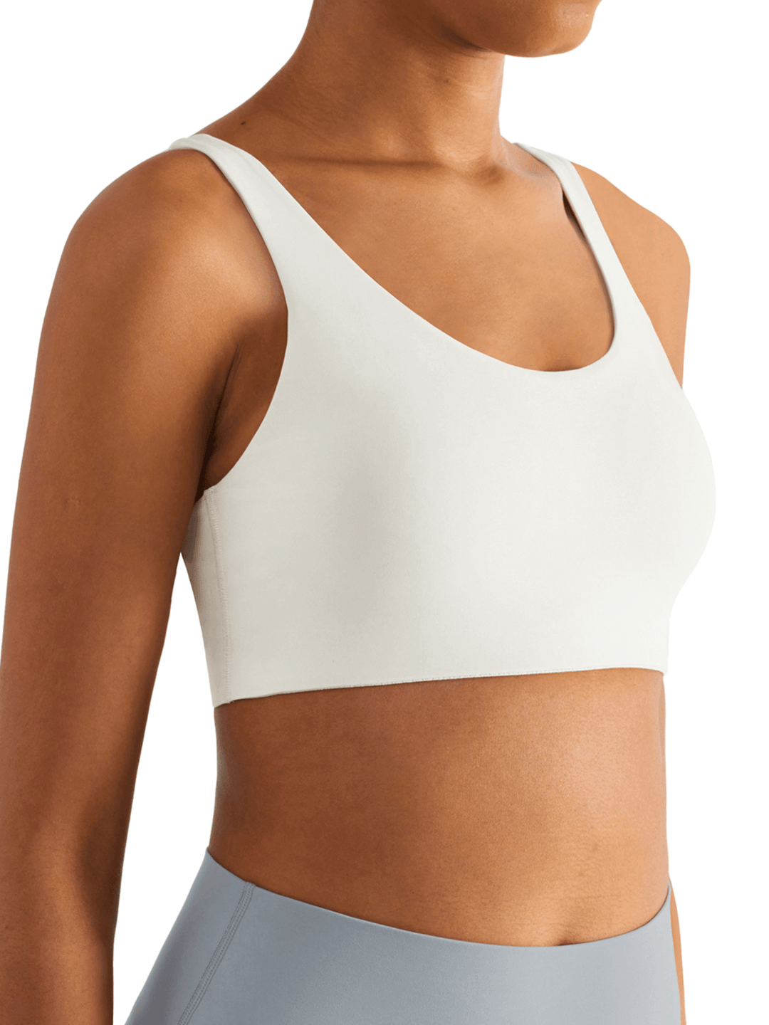 Ivory Cloud Comfort Adjustable Everyday Sports Bra