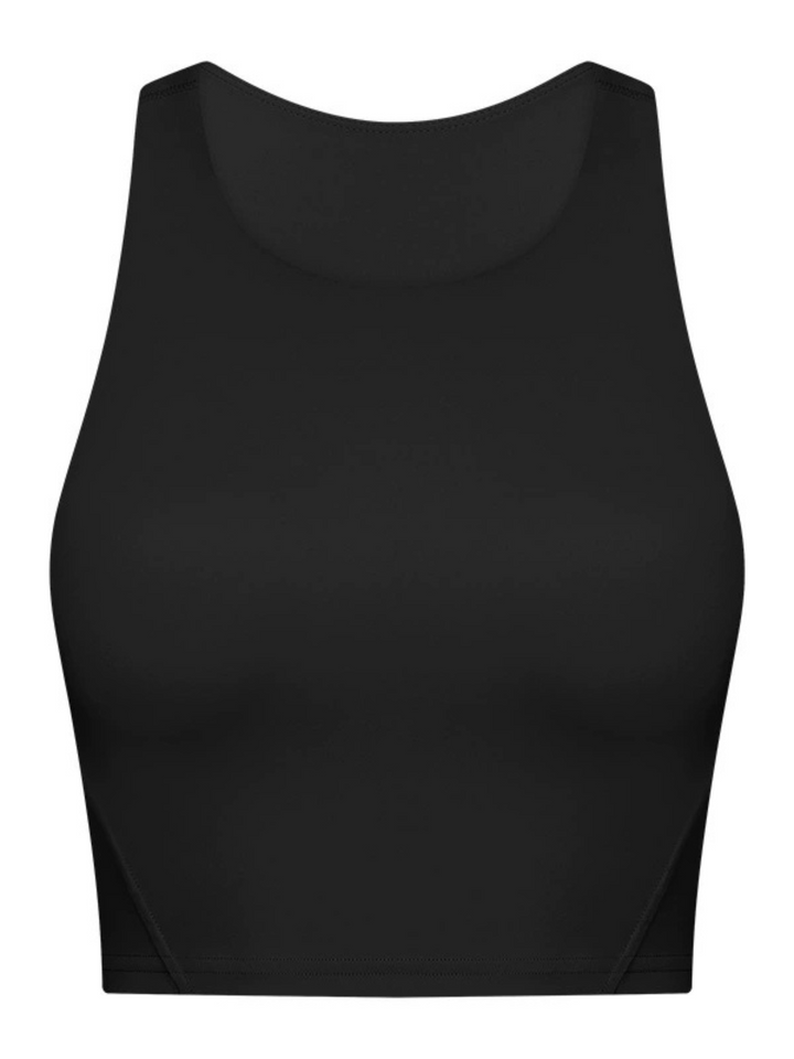 Black "Bailee" Hi Neck Racerback Bra
