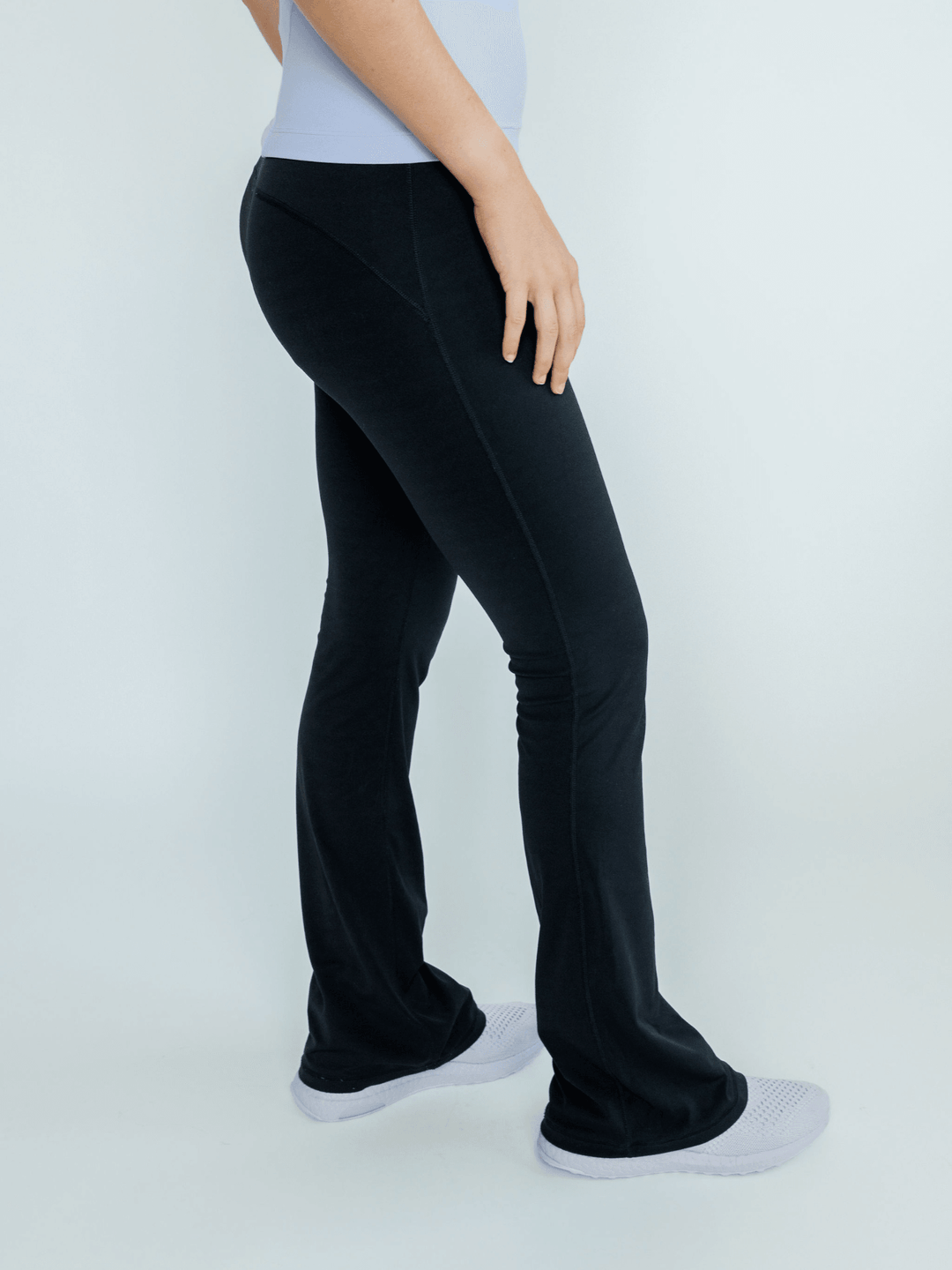 Black "Charlotte" Super High Rise Comfort Flare Leggings