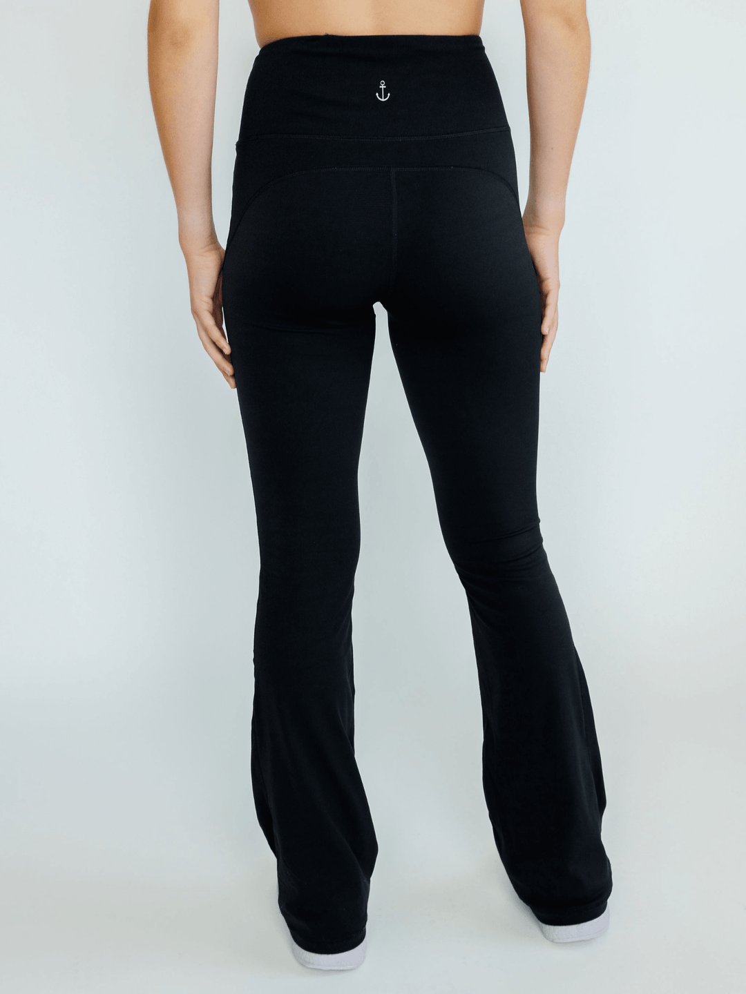 Black "Charlotte" Super High Rise Comfort Flare Leggings