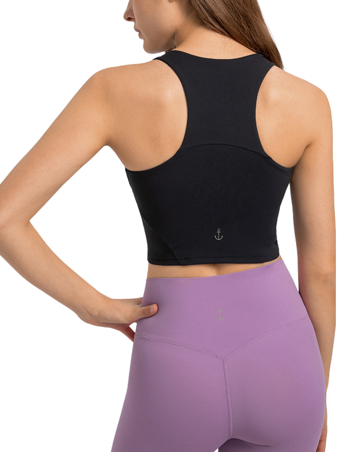 Black "Bailee" Hi Neck Racerback Bra