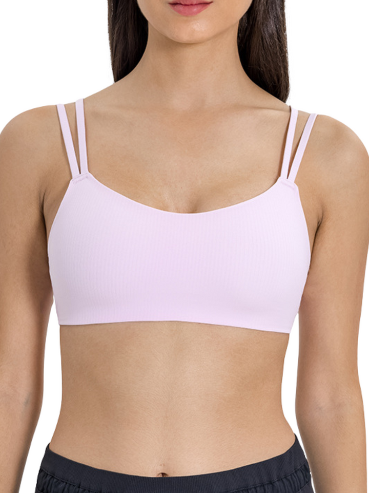 Petal Pink Ribbed "Margot" Everyday Bra