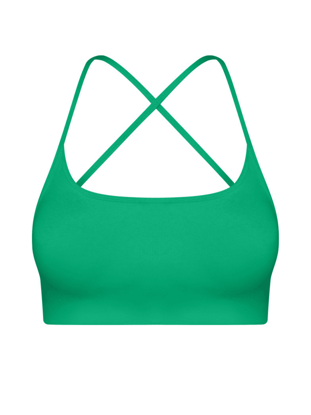 Kelly Green "Olivia" Open Back Low Impact Sports Bra with Removable Pads