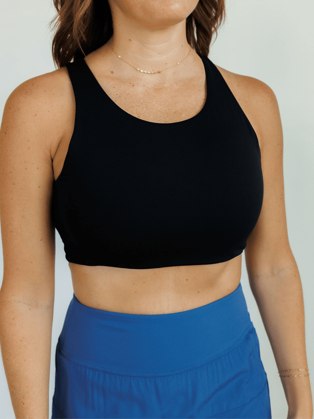 Black "Aliyah" Fierce Open Back Sports Bra