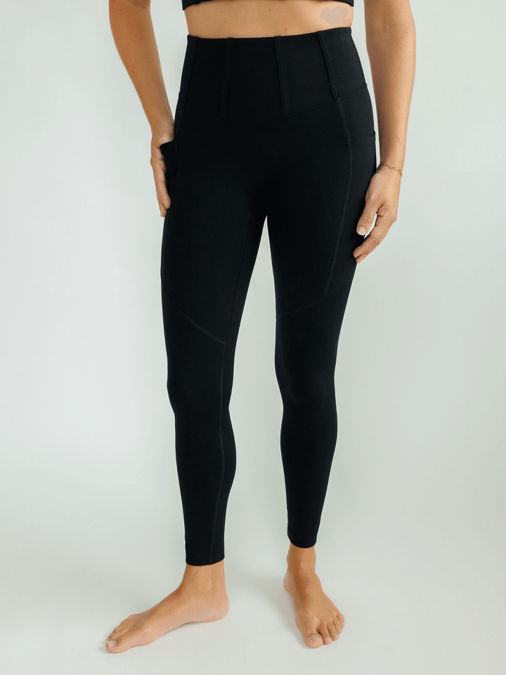 Black "Harley" Moto Luxe and Lift High Rise Pocket Leggings