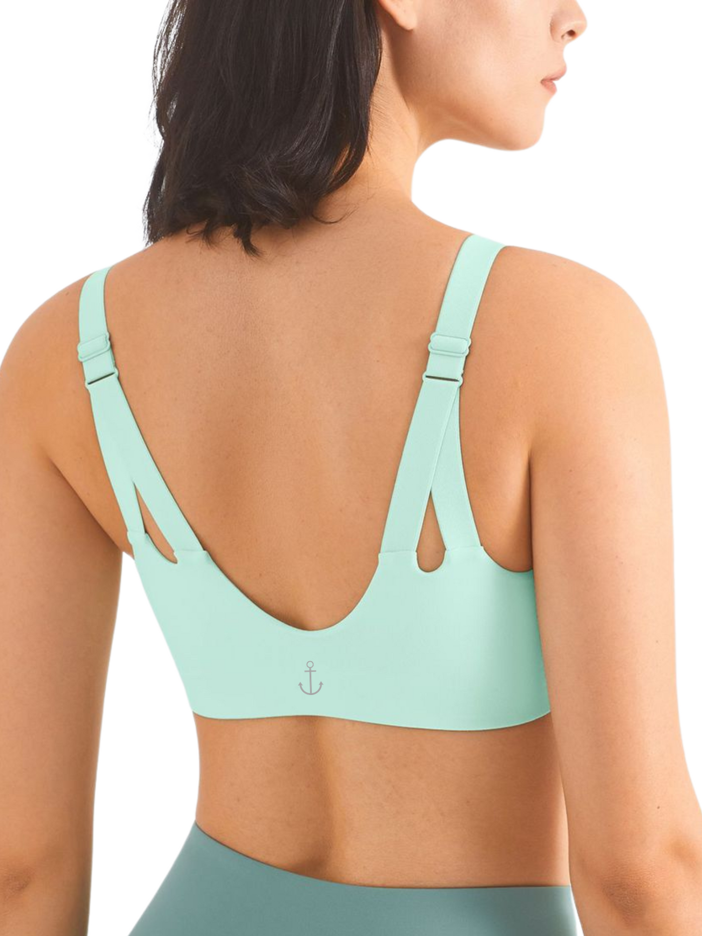Mint Green Eleanor Bra Back View with Anchor Logo