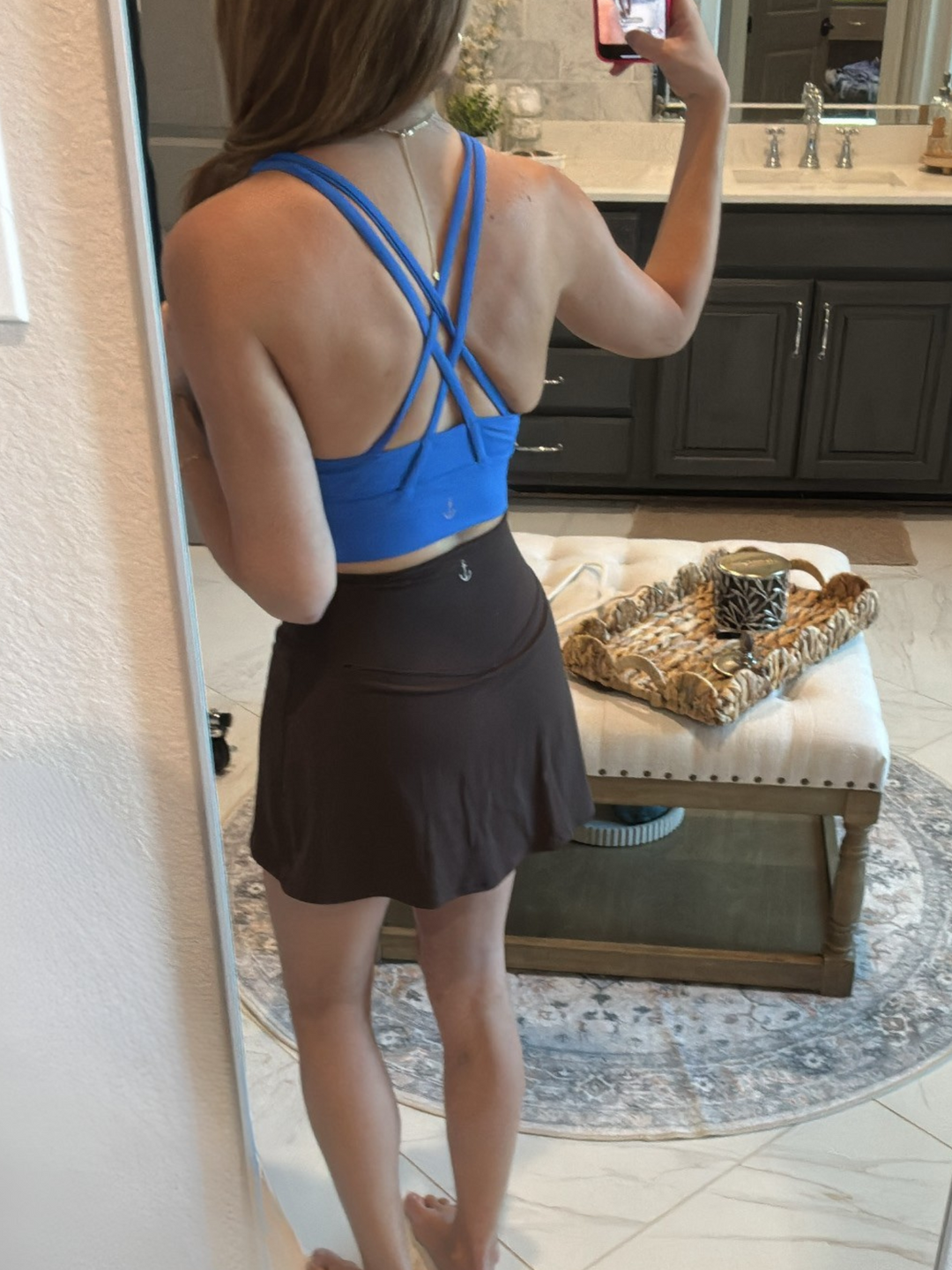 Espresso Brown "Casey" Four Way Stretch Skort