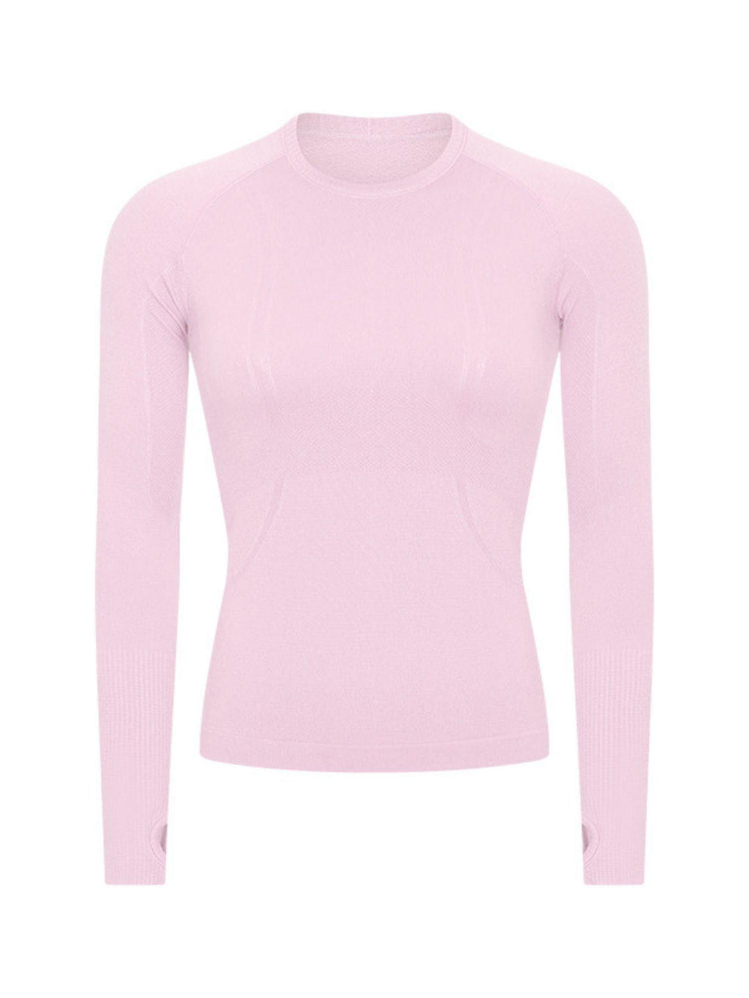 Long Sleeve Navalora Fit Active Tee Swiftly Dupe with Anchor Logo in Baby Pink