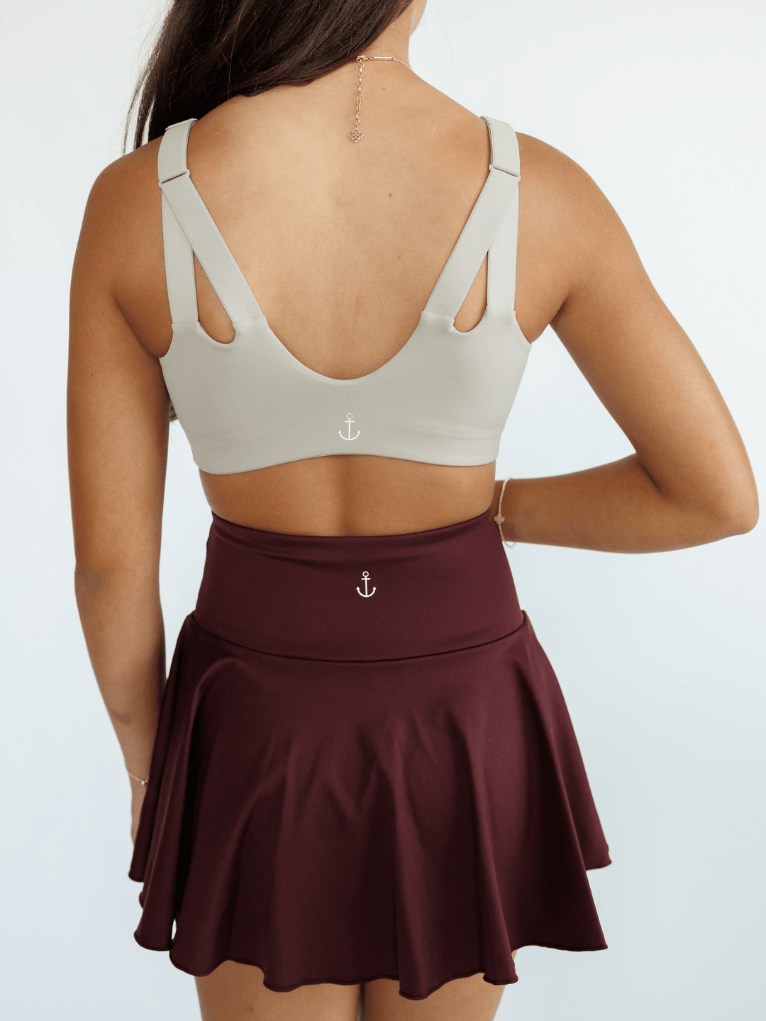 Khaki "Eleanor" Everyday Comfort Adjustable Strap Sports Bra