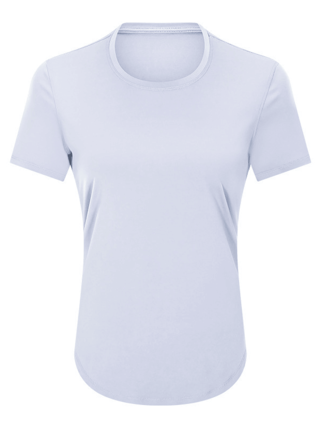 Blue Lavender "Sammie" Luxe Relaxed Fit Short Sleeve Scoop Hem Tee