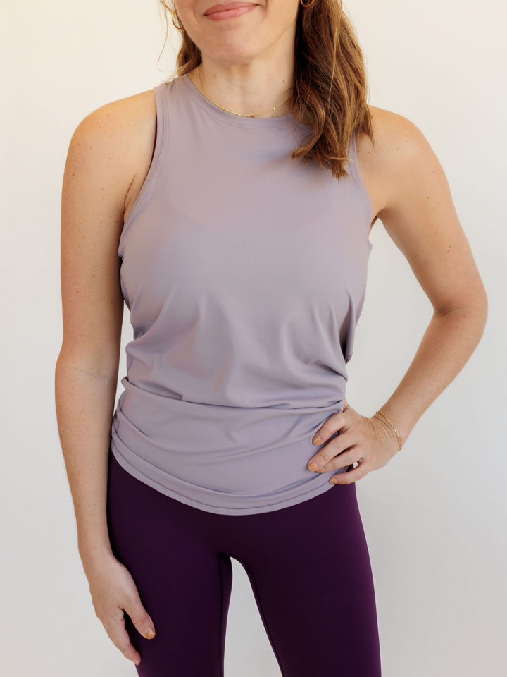 Purple Quartz "Luna" Luxe Blend Tie Back Tank