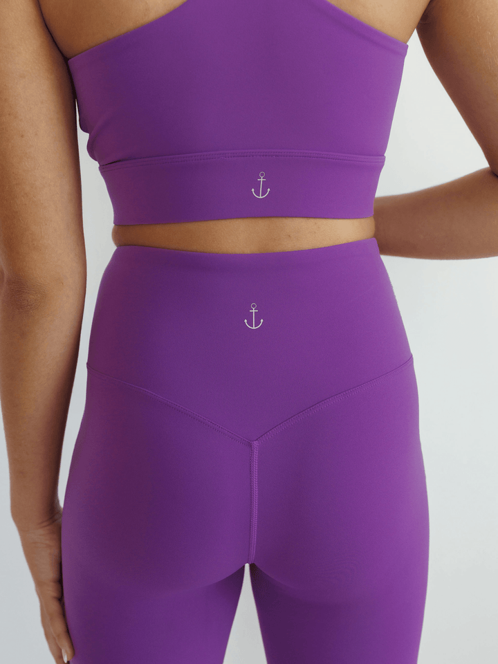 Royal Purple "Gabrielle" Luxe and Lift High Rise Pocket Leggings with Ankle Cinch