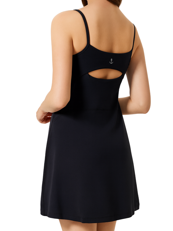 Black "Jordan" Active Dress with Shorts Liner