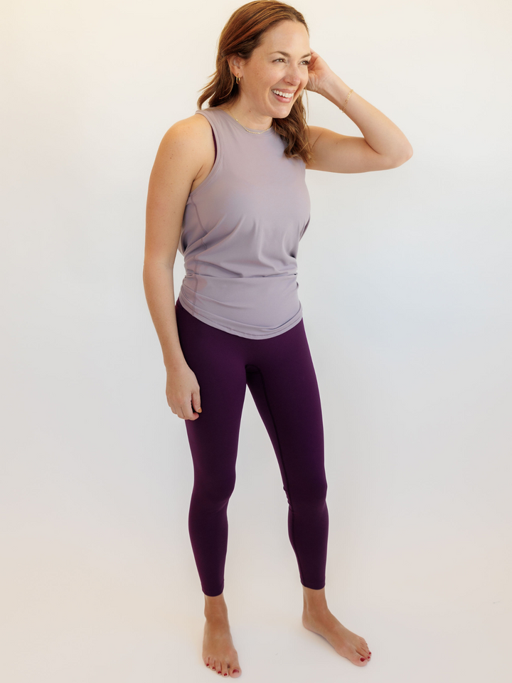 Purple Quartz "Luna" Luxe Blend Tie Back Tank