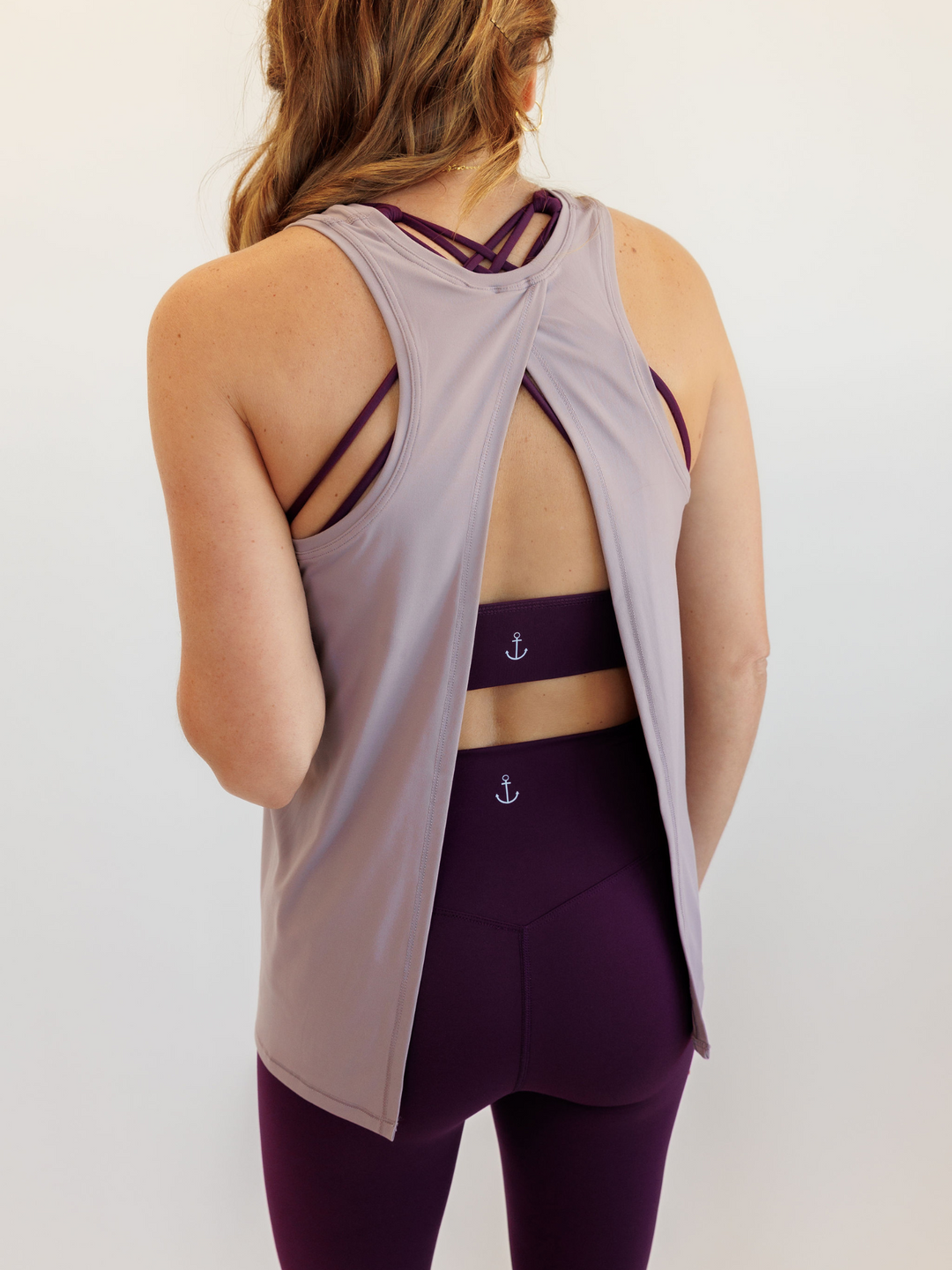 Purple Quartz "Luna" Luxe Blend Tie Back Tank