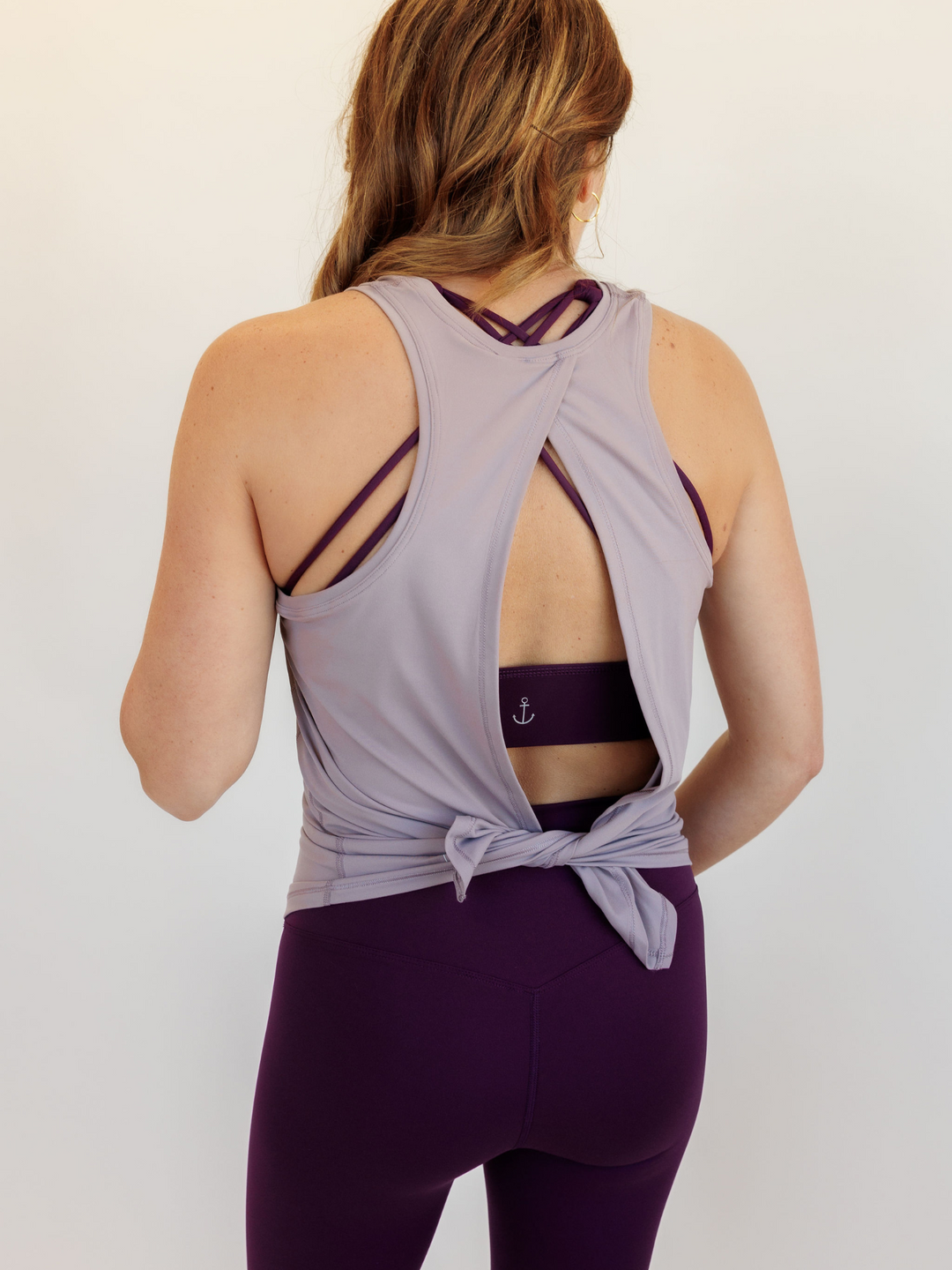 Purple Quartz "Luna" Luxe Blend Tie Back Tank