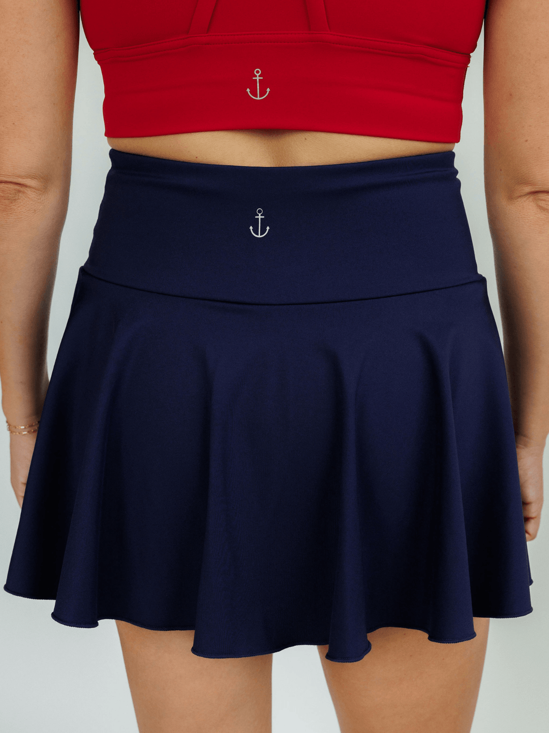 Navy Blue "Kenzie" Active Skirt with Shorts Liner