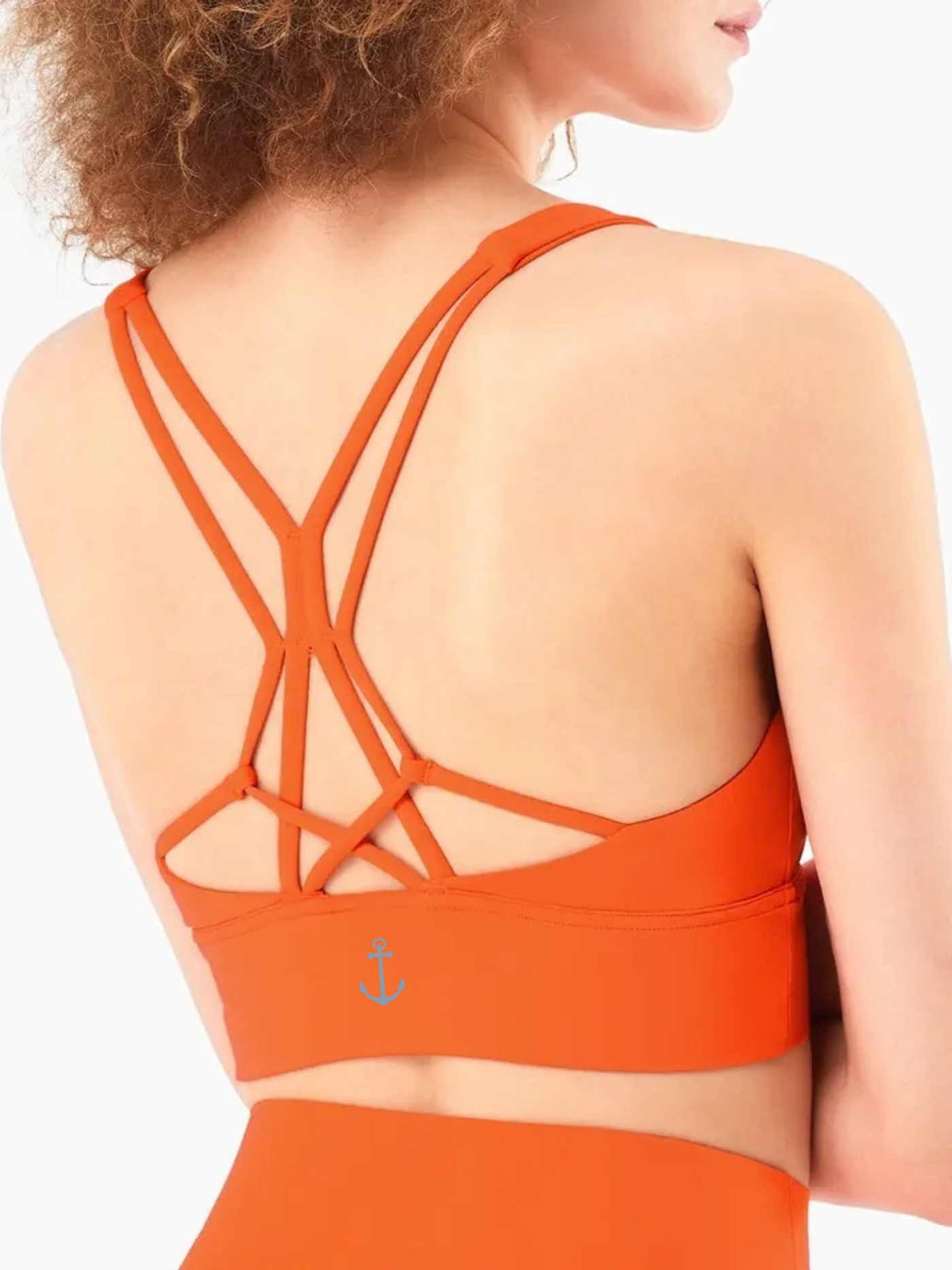 Mimi High Neck Strappy Back Sports Bra