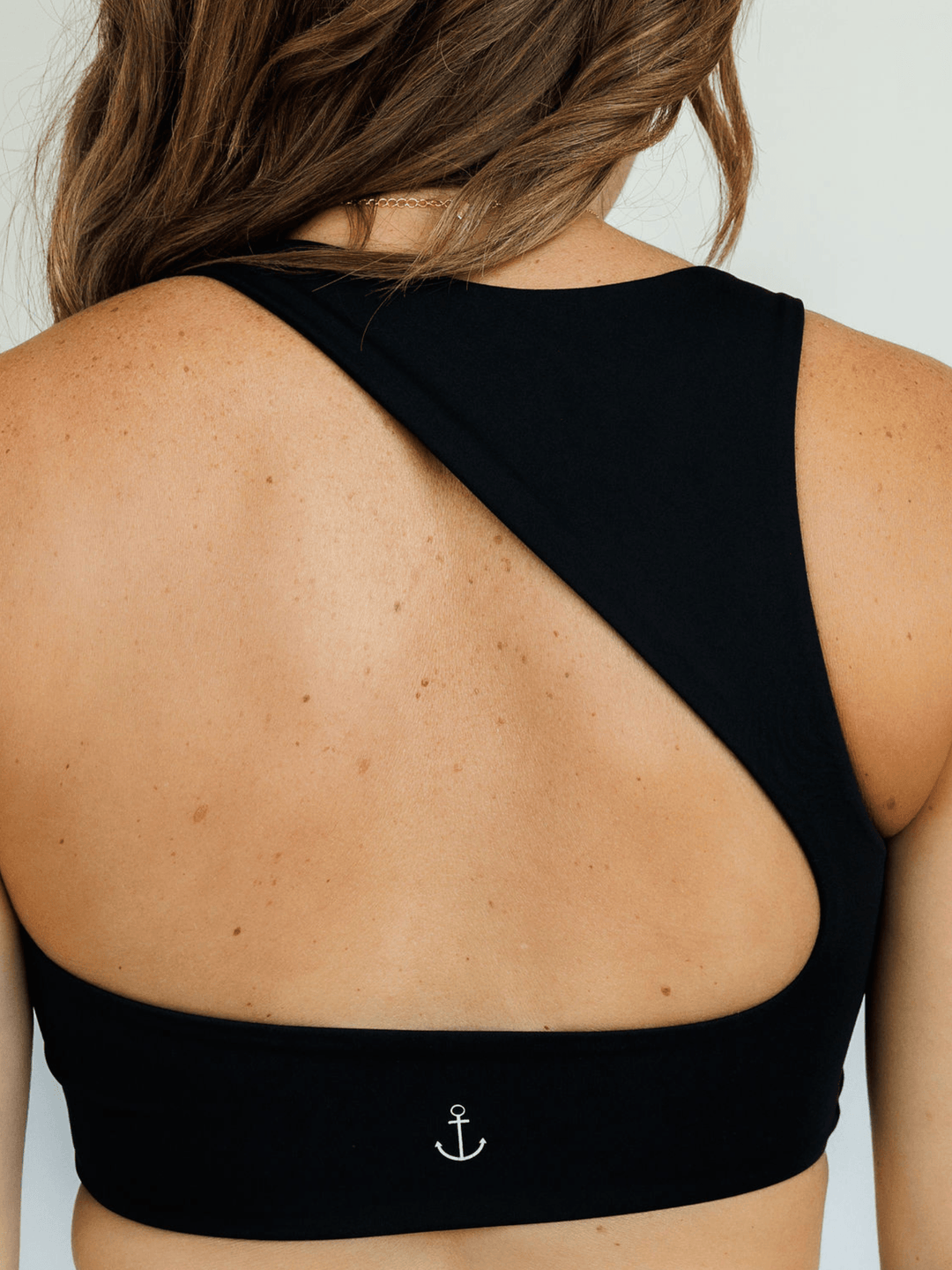 Black "Aliyah" Fierce Open Back Sports Bra