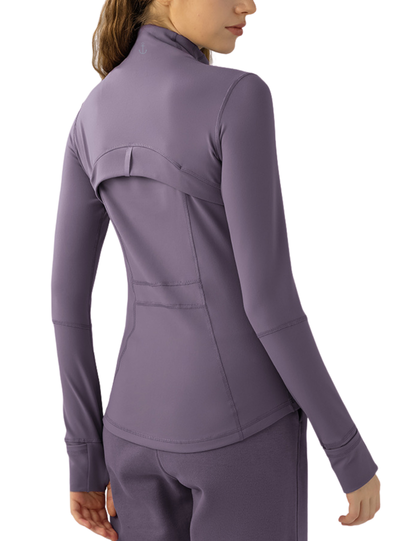 Navalora Fit Full Zip Active Jacket Define Jacket Dupe in Lavender Back View