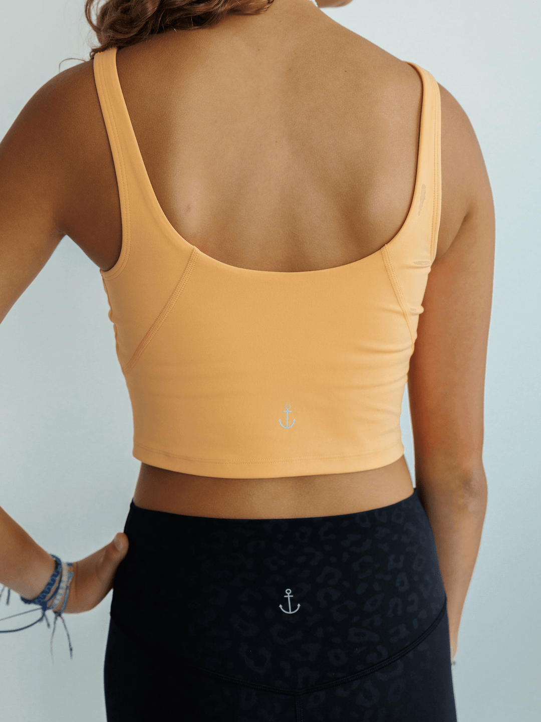 Tangerine Orange "Arabelle" Longline Luxe Sports Bra