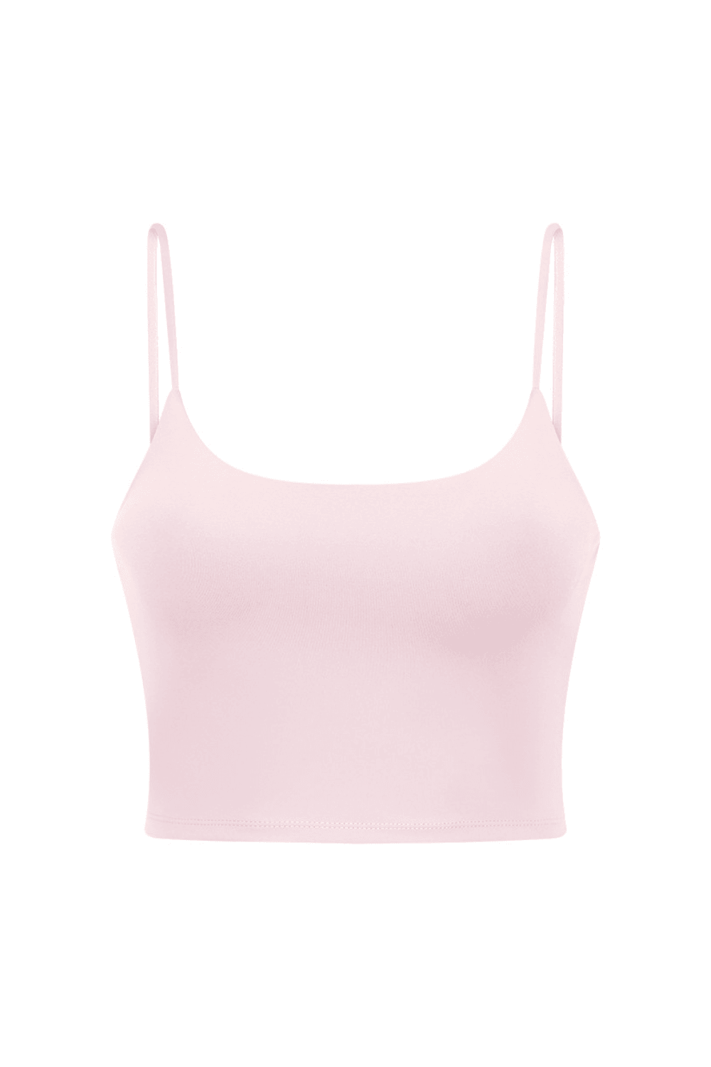 Lilly Soft Longline Sports Bra with Thin Straps Front Detail View