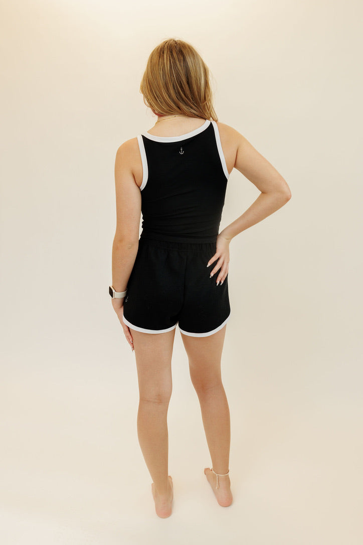 Black and White  "Marin" Bra Tank