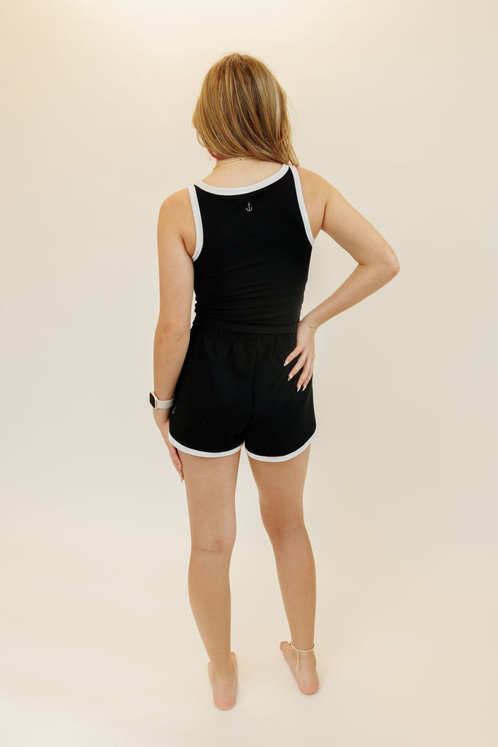 Black and White  "Marin" Bra Tank