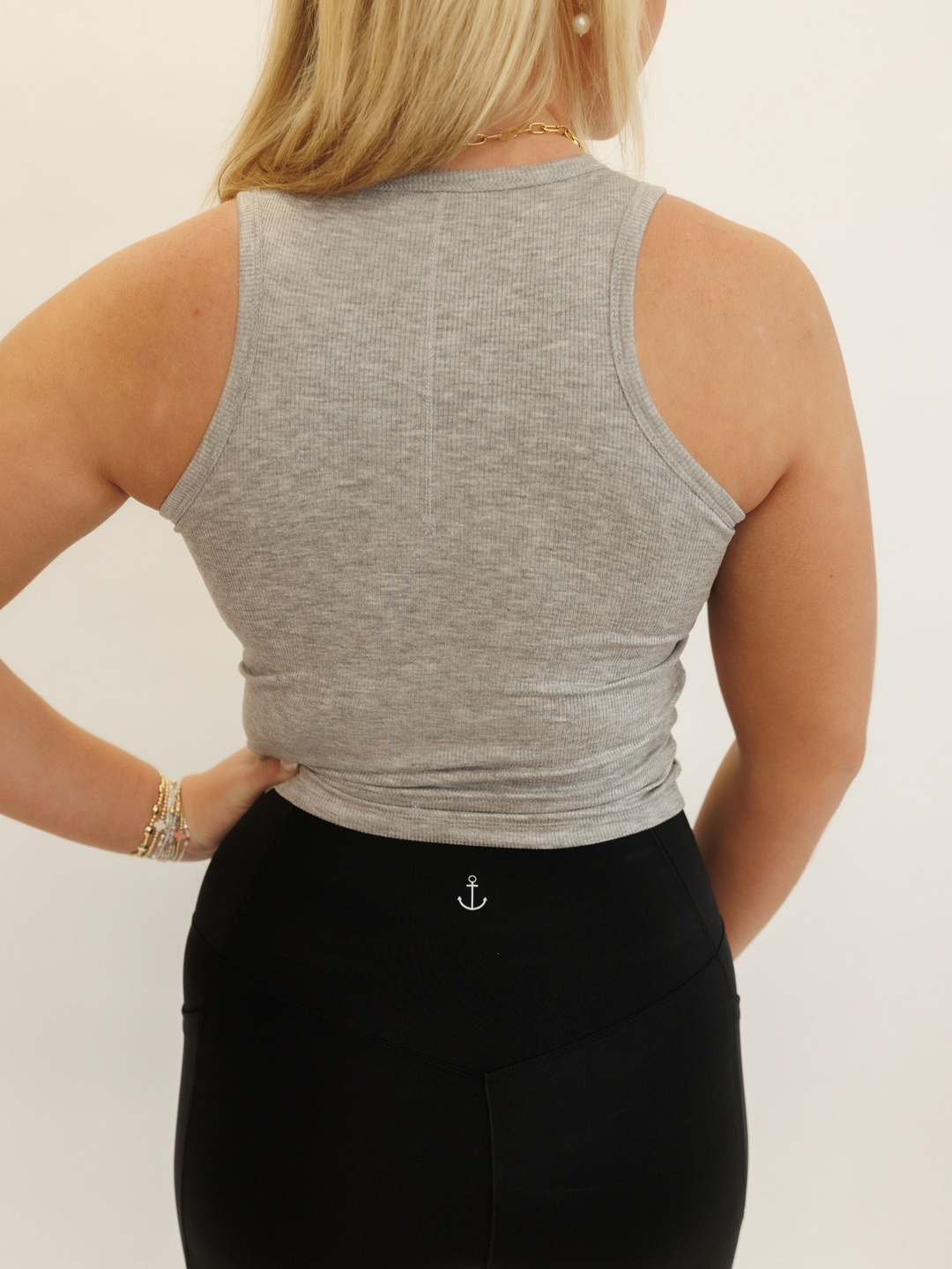 Ash Gray "Quinn" Modal Tank with Built in Support