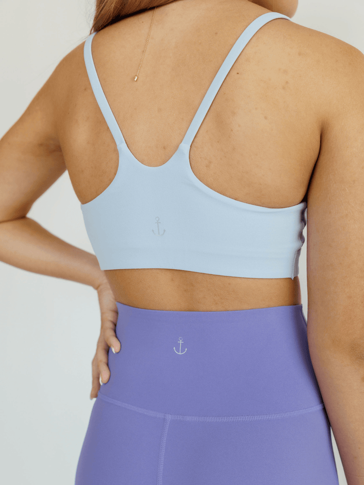 Cool Blue "Sofia" Racerback Medium Support Sports Bra