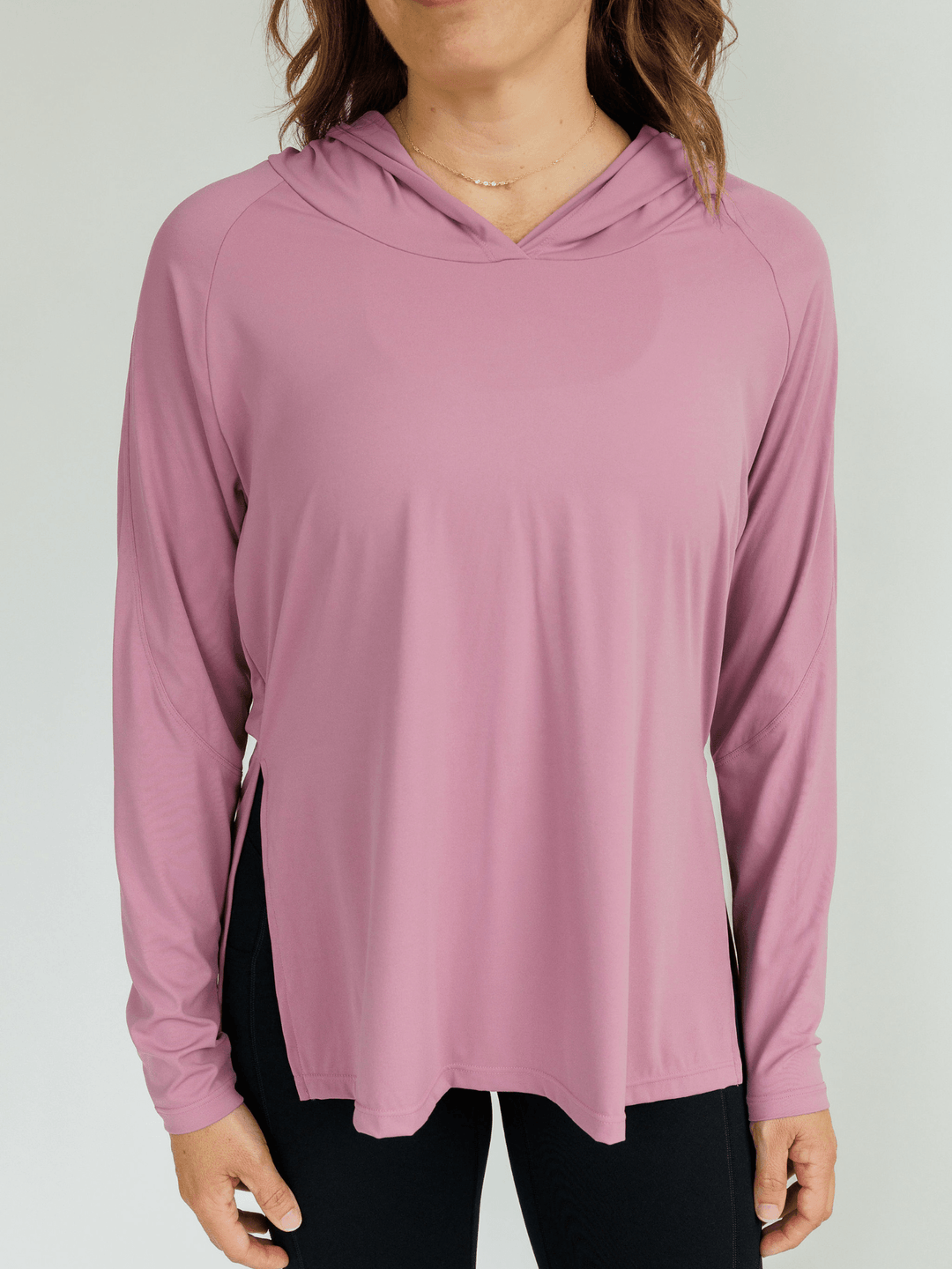 Velvet Rose "Kaylie" Lightweight Long Sleeve Hoodie Tee