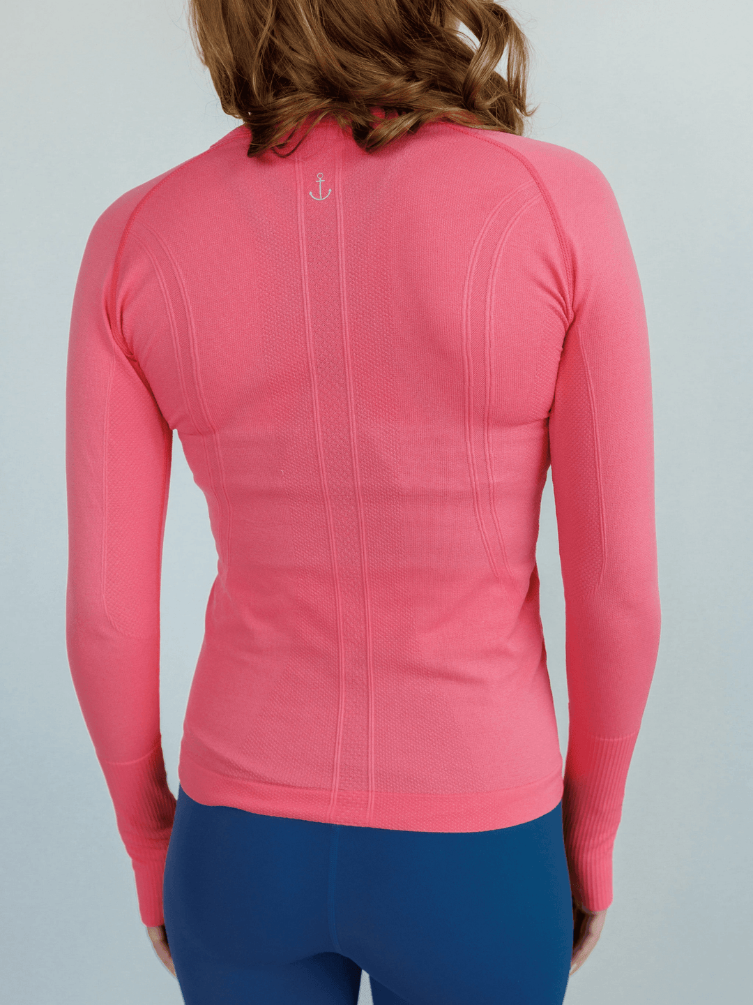 Coral Pink "Naomi" Slim Fit Active Long Sleeve Tee