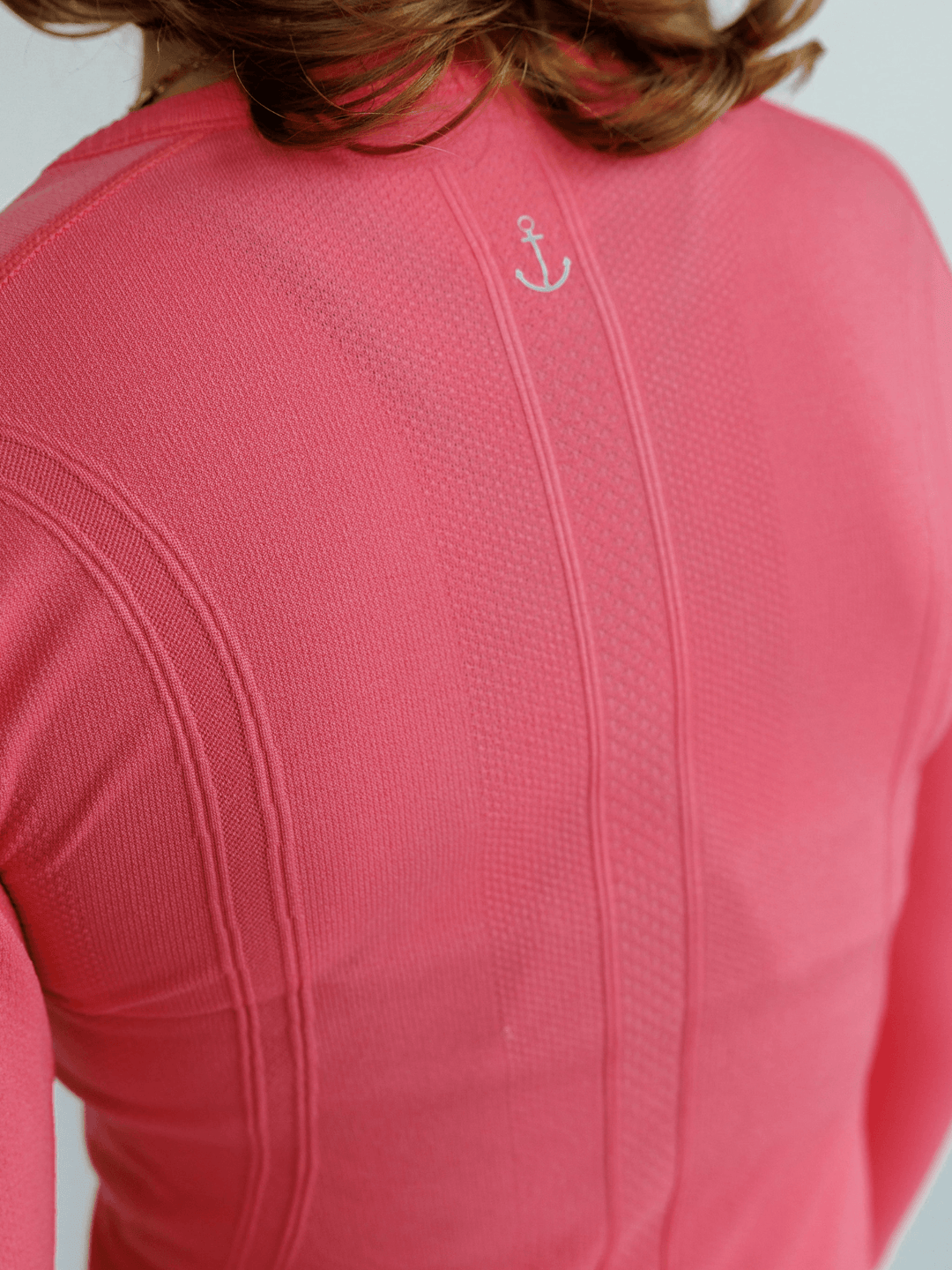 Coral Pink "Naomi" Slim Fit Active Long Sleeve Tee