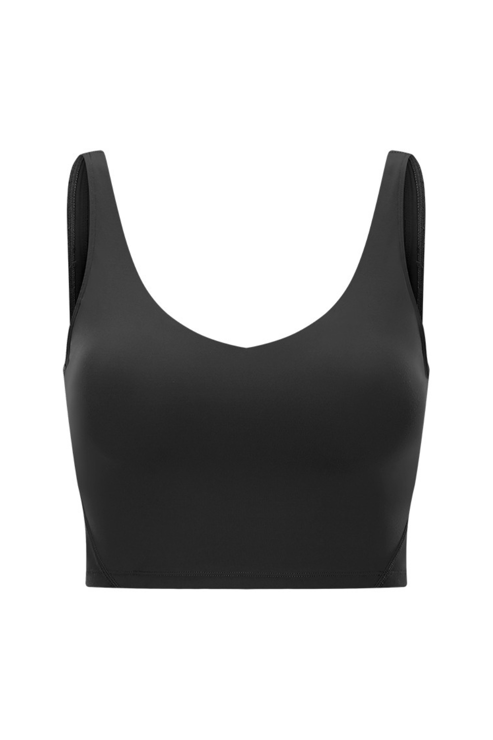 Navalora Fit Arabelle Longline Bra with Removable Pads Align Tank in Black