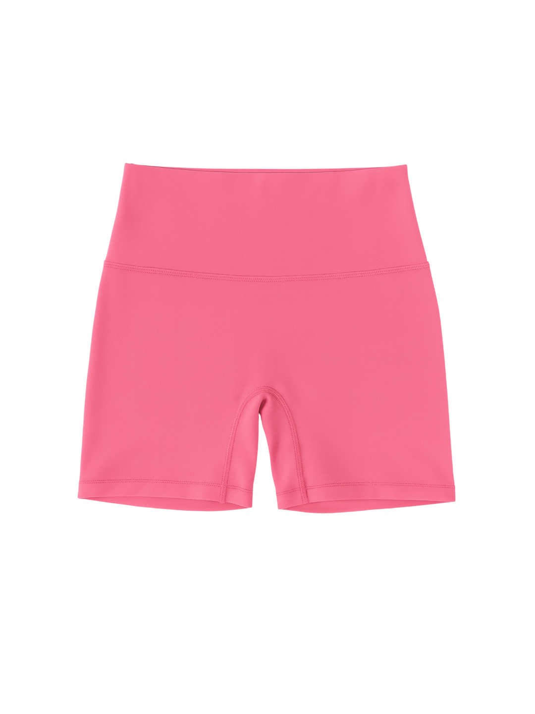 Cherry Blossom Pink "Kate" Comfort High Rise Quick Dry Second Skin Shorts- 4 Inch Inseam