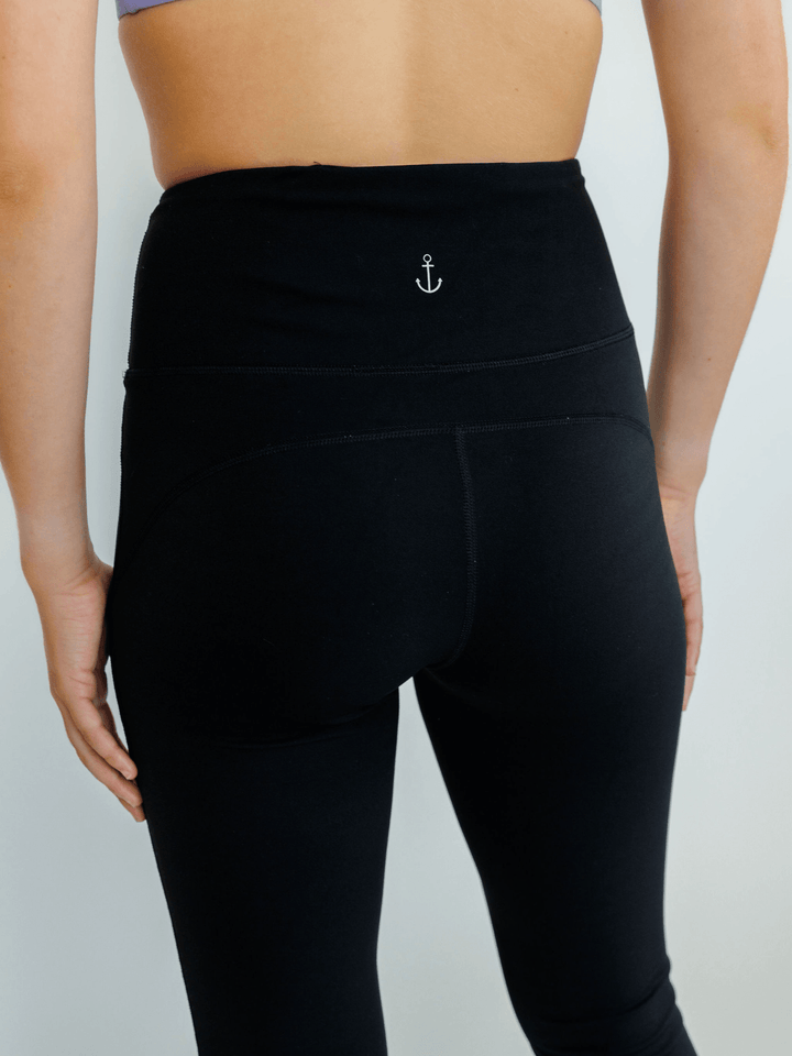 Black "Charlotte" Super High Rise Comfort Flare Leggings