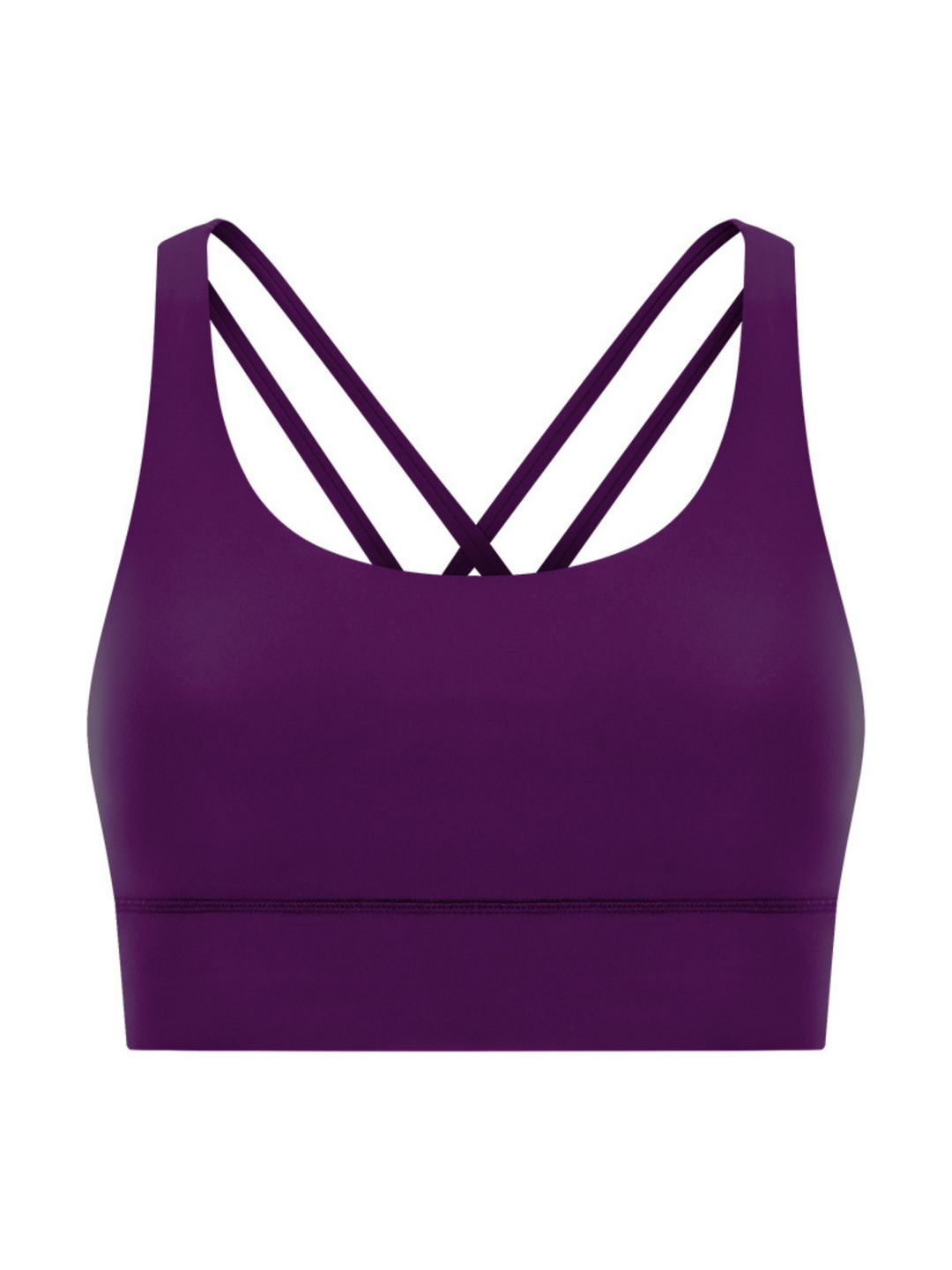 Violet Purple "Amelia" Strappy Back Sports Bra