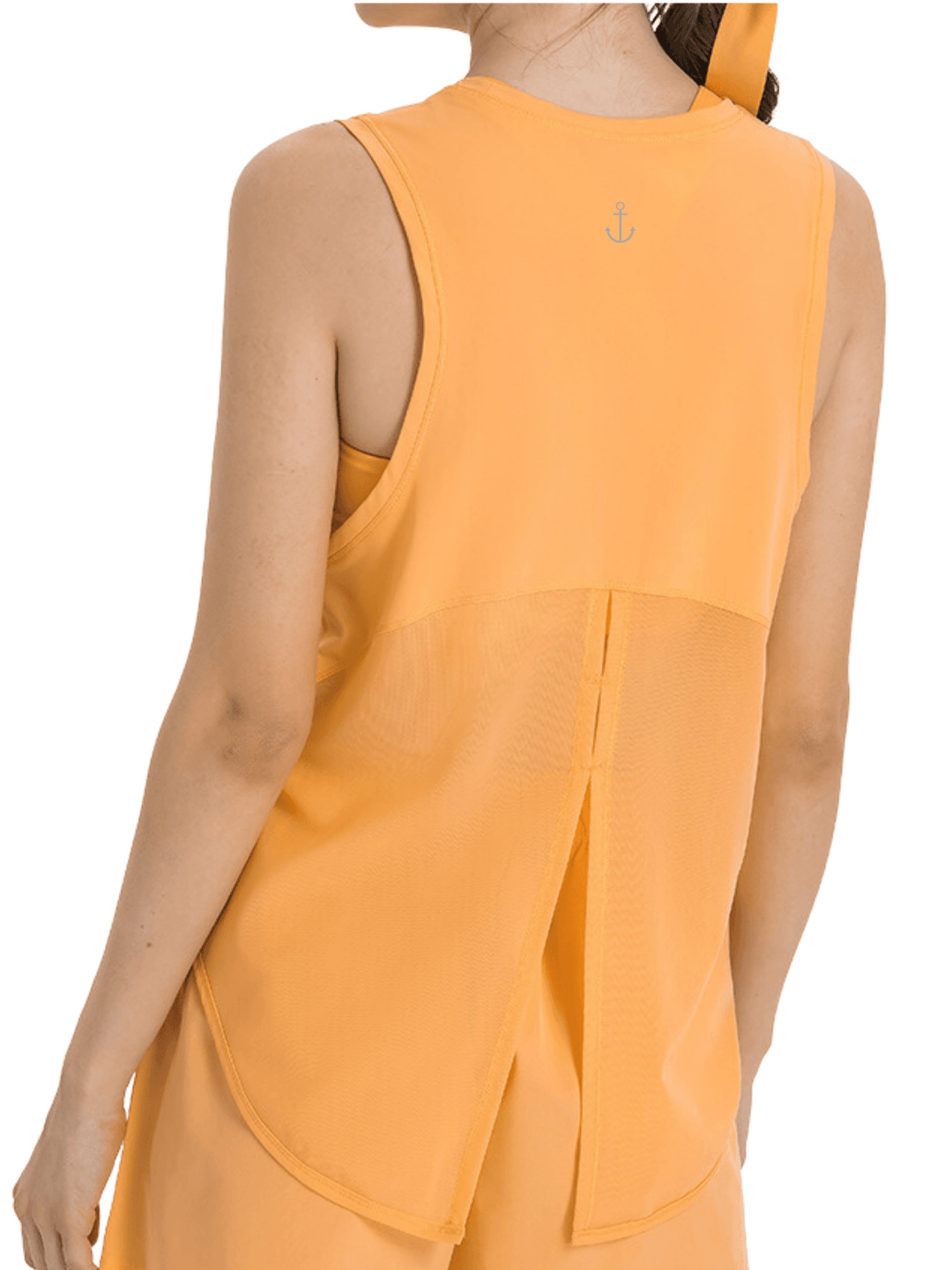 Tangerine Orange "Ryanne"  Mesh Tie Back Tank